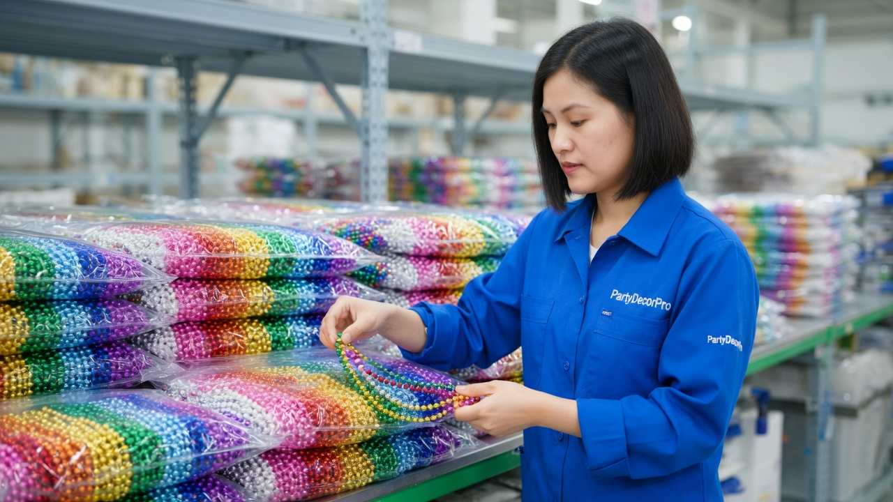 mardi gras necklaces Manufacturing Process