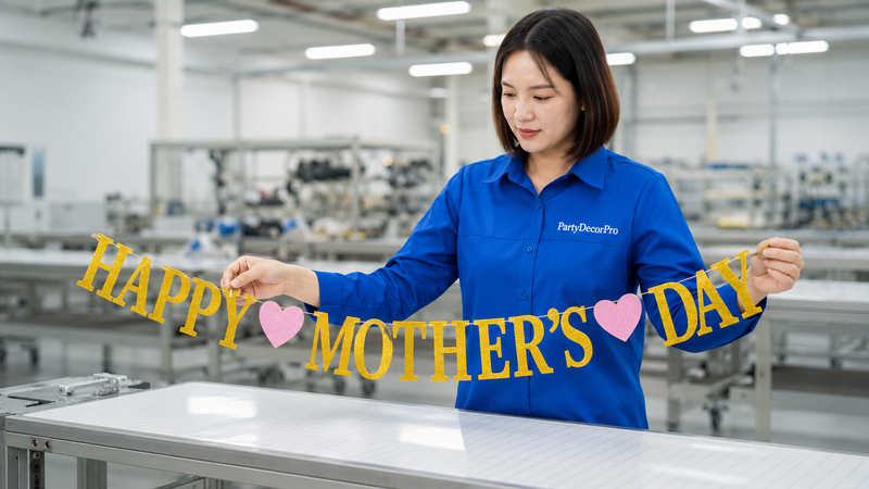 mother s day banner Manufacturing Process 