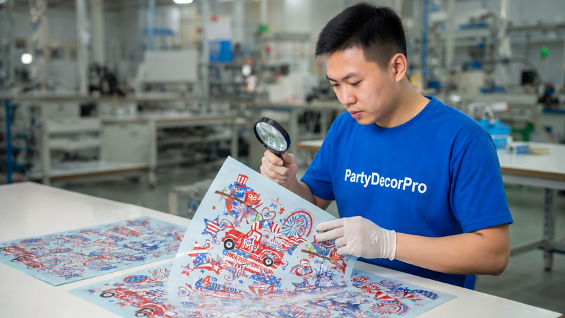 patriotic window clings Manufacturing Process 
