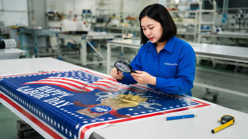 patriotic banner Manufacturing Process 