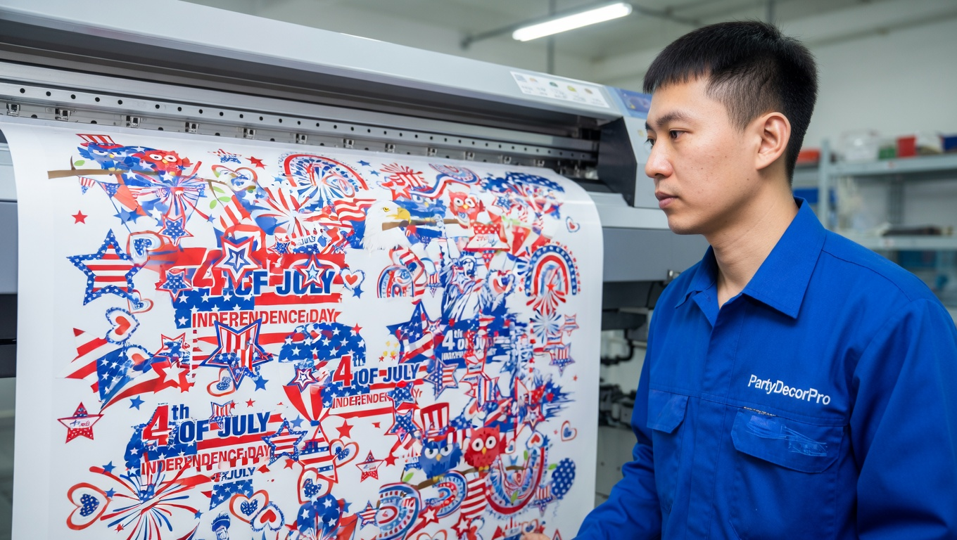 patriotic window clings Manufacturing Process 