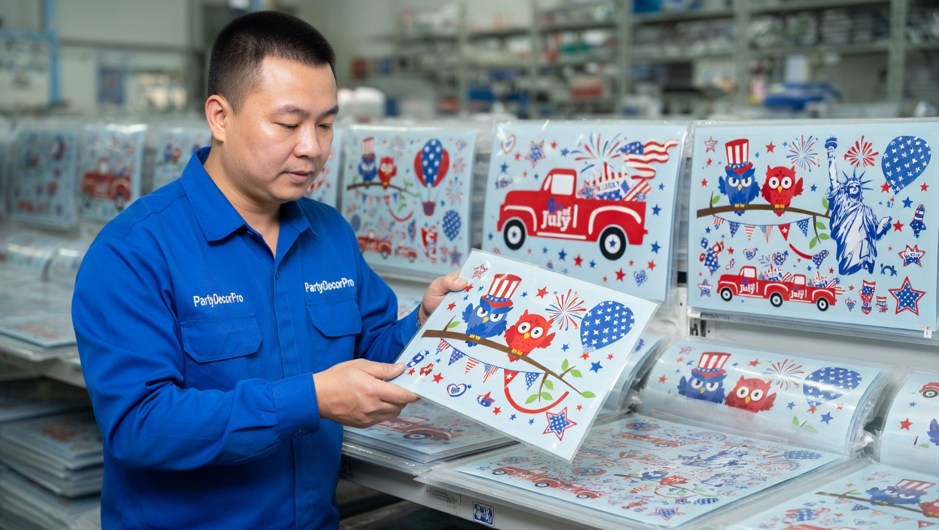 patriotic window clings Manufacturing Process 