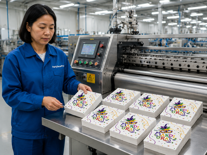 printed napkins Manufacturing Process 