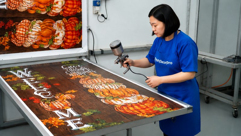 pumpkin banner Manufacturing Process 