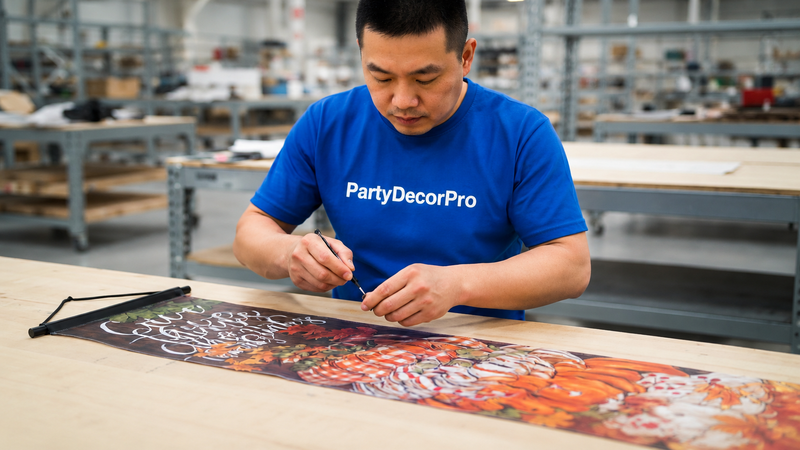 pumpkin banner Manufacturing Process 