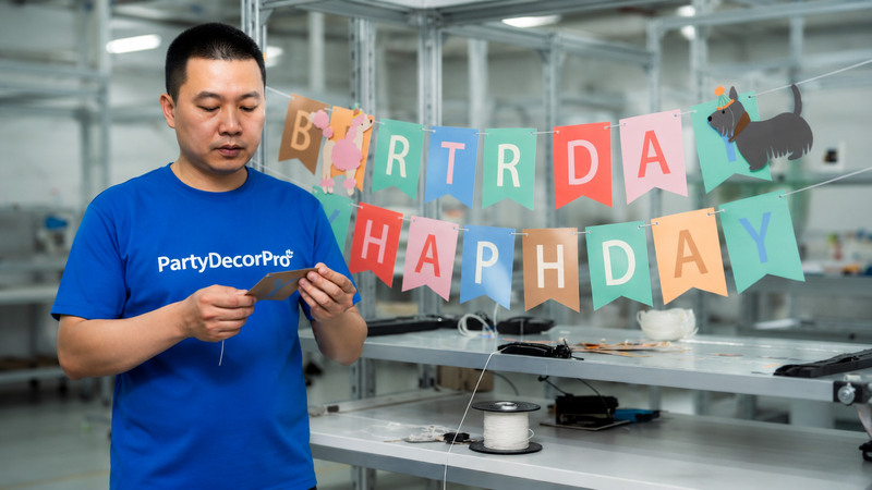 puppy birthday banner Manufacturing Process 