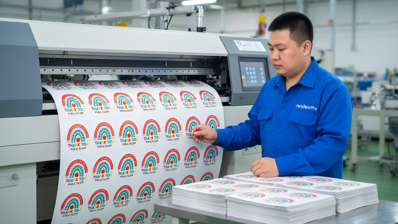 thank you stickers Manufacturing Process 