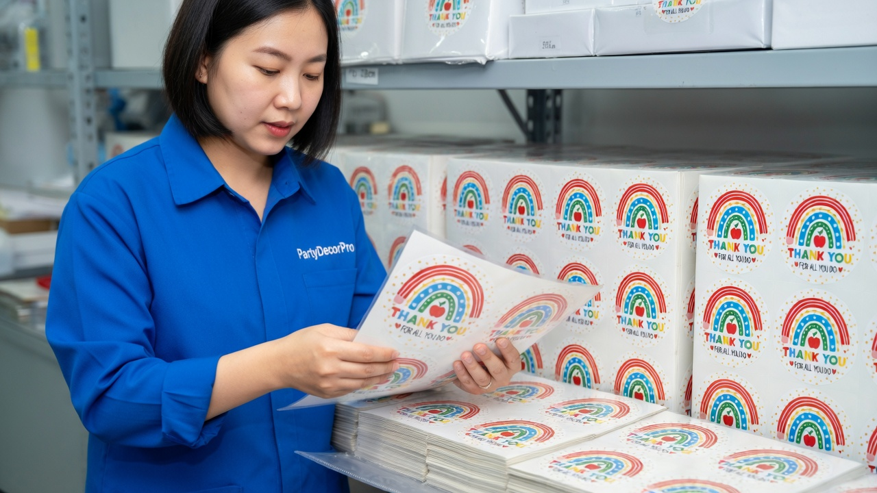 thank you stickers Manufacturing Process 
