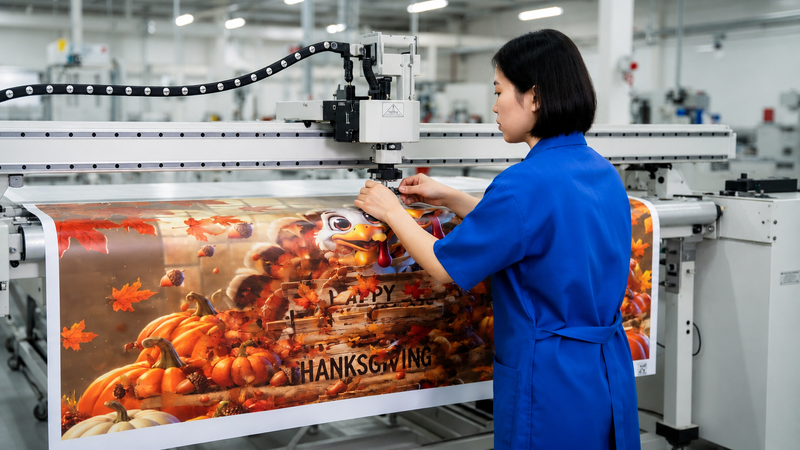 thankful banner Manufacturing Process 