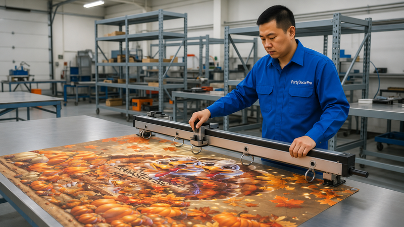 thankful banner Manufacturing Process 