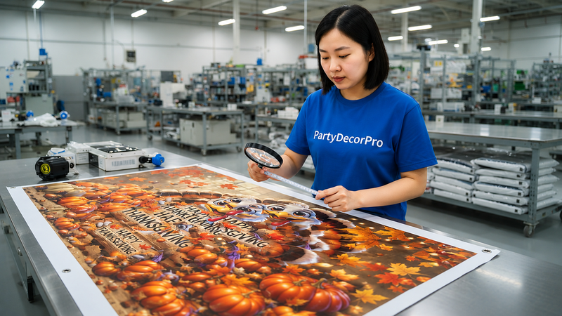 thankful banner Manufacturing Process 