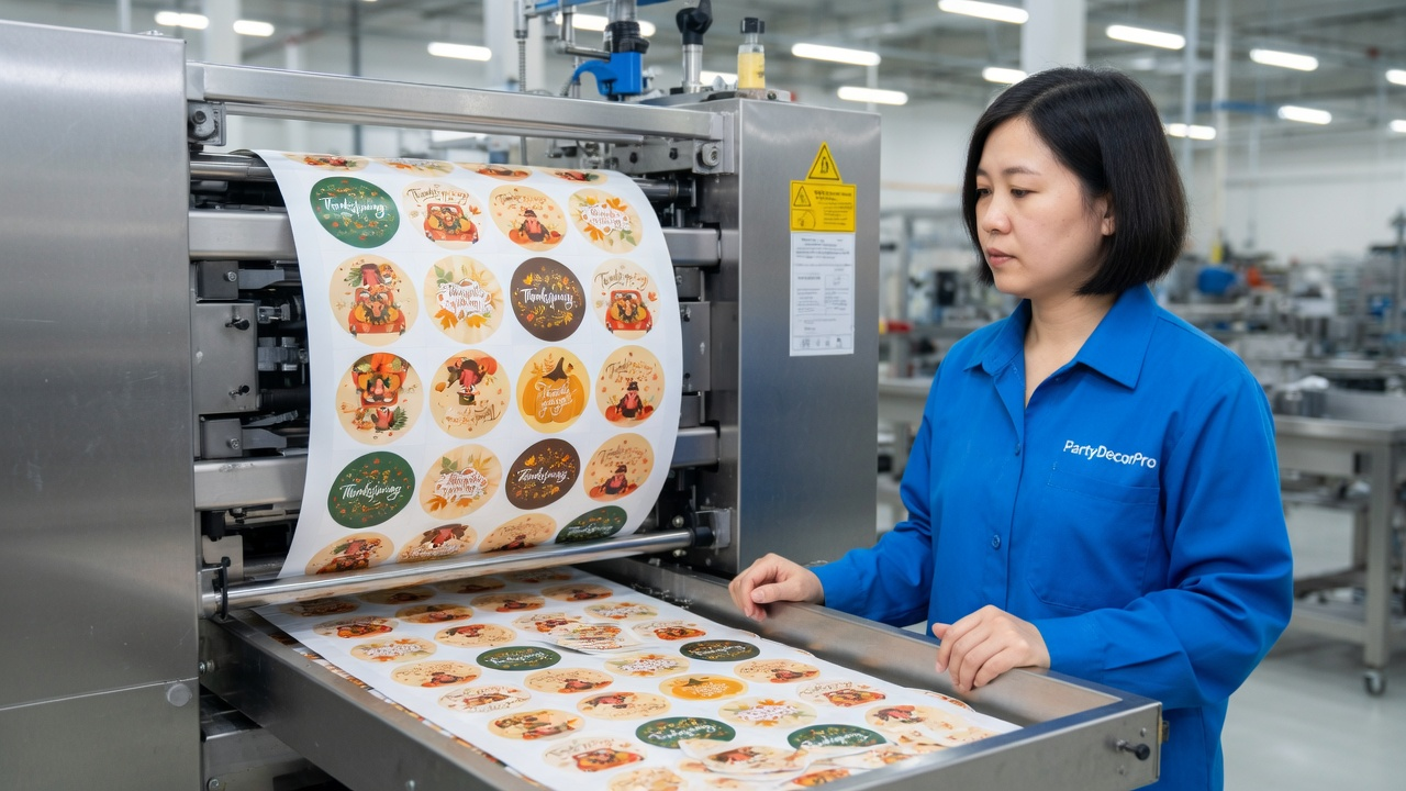 thanks giving stickers Manufacturing Process 