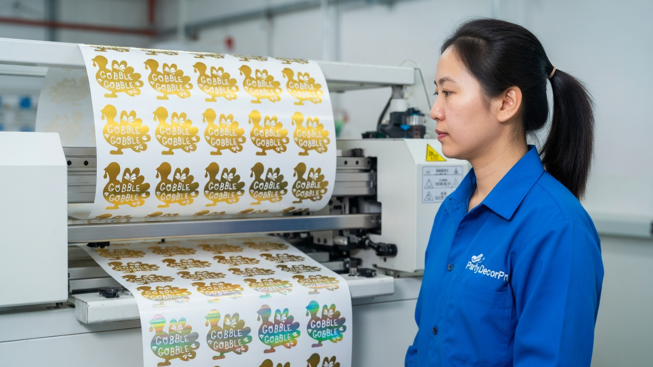 thanksgiving stickers Manufacturing Process 