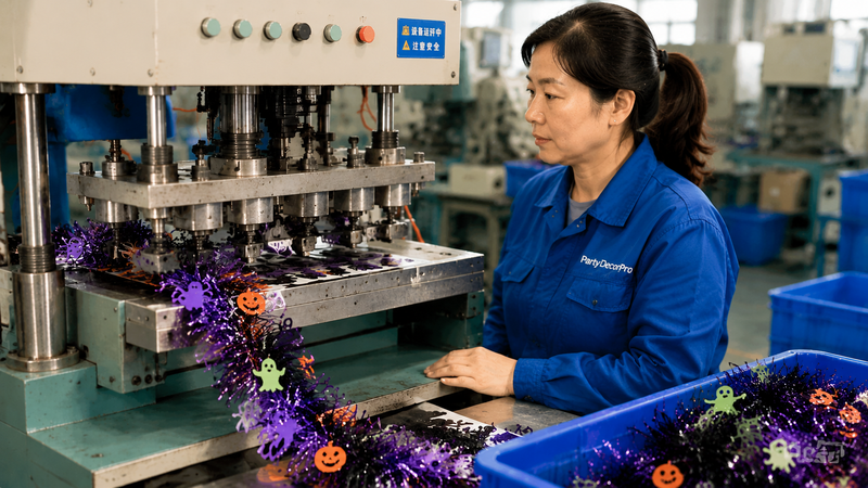 tinsel halloween garland Manufacturing Process 