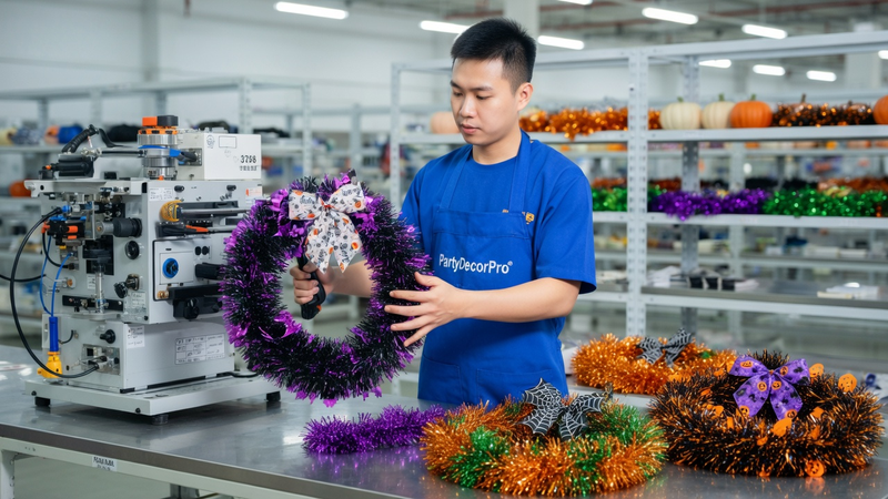 tinsel halloween garland Manufacturing Process 