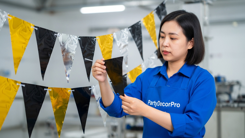 triangle flag banner Manufacturing Process 
