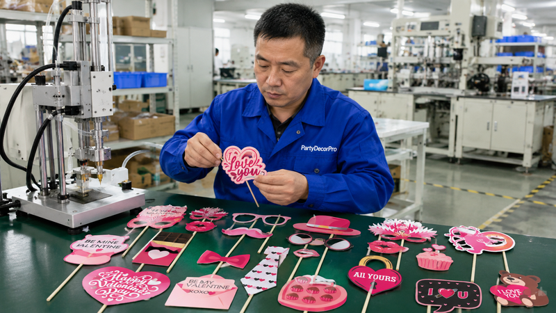 valentines day photo booth props Manufacturing Process 