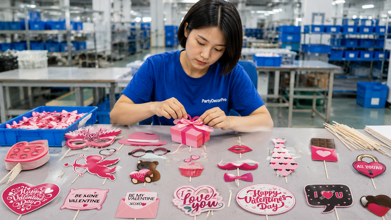 valentines day photo booth props Manufacturing Process 