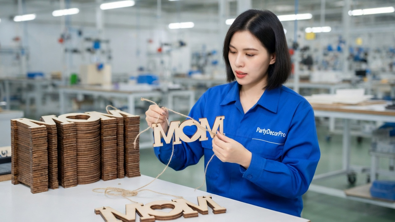 wood slice ornament Manufacturing Process 