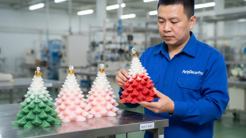 xmas candles decoration Manufacturing Process 